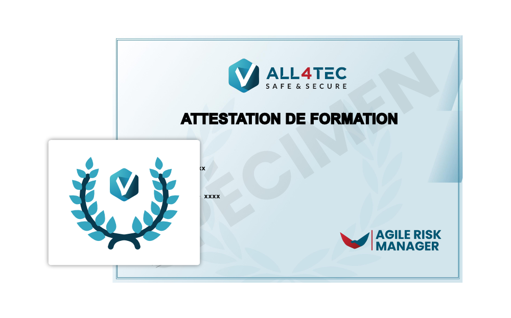 Attestation de formation EBIOS RM - Agile Risk Manager